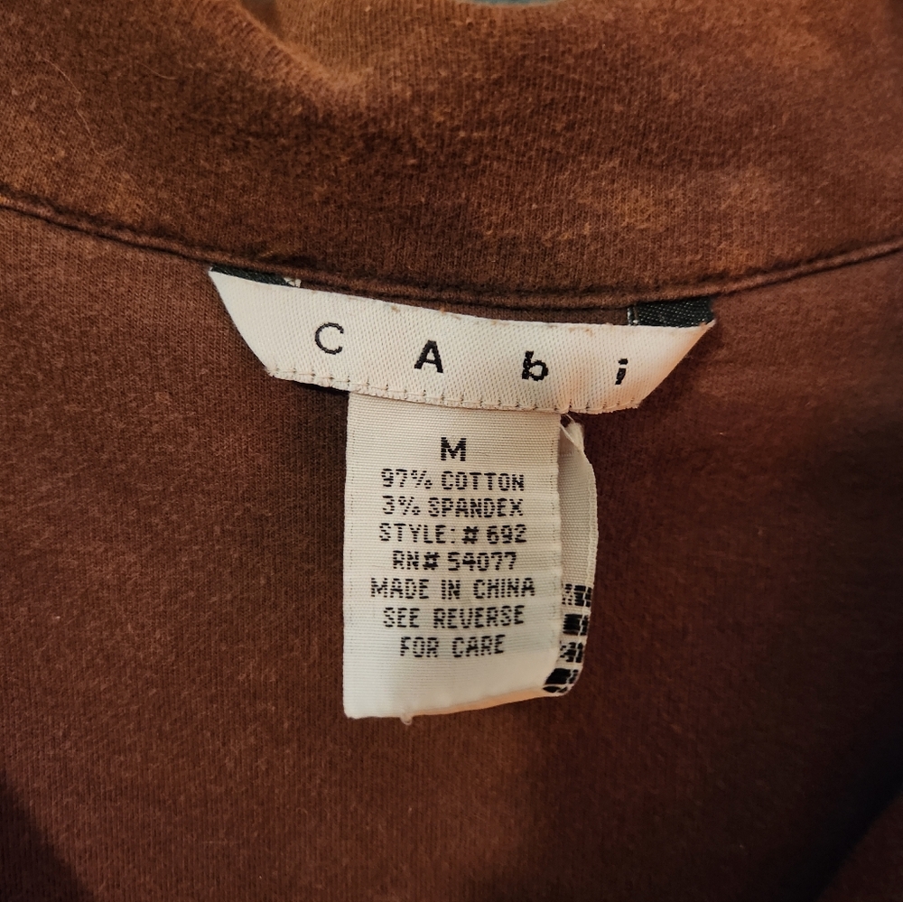 CAbi Brown Button Down Long Jacket With Belt Size… - image 3
